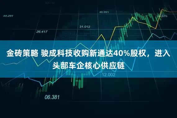 金砖策略 骏成科技收购新通达40%股权，进入头部车企核心供应链
